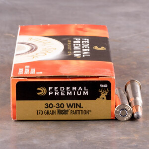 20rds – 30-30 Federal 170gr. Nosler Partition Ammo