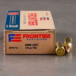 20rds – 6mm ARC Hornady Frontier 105gr. FMJ Ammo