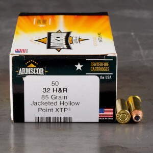 50rds – 32 H&R Magnum Armscor USA 85gr. XTP JHP Ammo