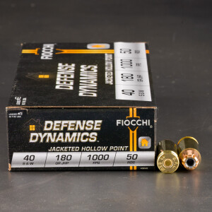 1000rds – 40 S&W Fiocchi 180gr. JHP Ammo