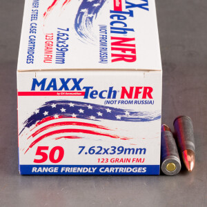 50rds – 7.62x39 MAXX Tech NFR 123gr. FMJ Ammo