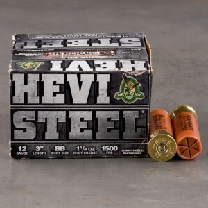 25rds – 12 Gauge Hevi-Steel 3" 1-1/4oz. BB Steel Shot Ammo