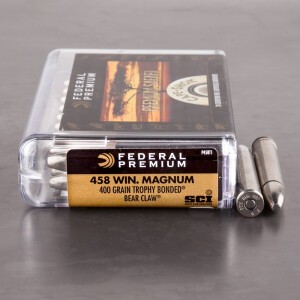 20rds - 458 Win. Mag Federal Cape-Shok Premium Safari 400gr. Trophy Bonded Bear Claw Ammo