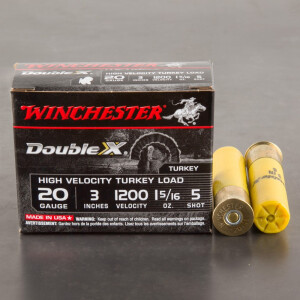 100rds - 20 Gauge Winchester Supreme High Velocity 3" 1 5/16oz. #5 Turkey Load