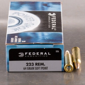 200rds – 223 Rem Federal Power-Shok 64gr. JSP Ammo