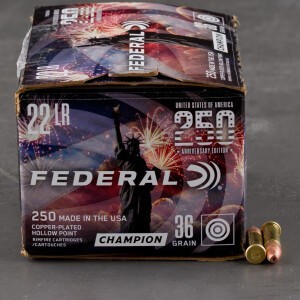 250rds – 22 LR Federal 250th Anniversary USA 36gr. CPHP Ammo