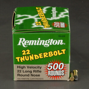 500rds - 22LR Remington Thunderbolt 40gr. Round Nose Ammo