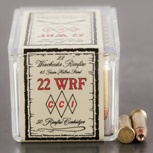50rds - 22 WRF CCI 45gr. Hollow Point Ammo