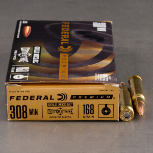 200rds – 308 Win Federal Gold Medal CenterStrike 168gr. OTM Ammo