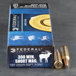 20rds - 300 WSM Federal Power-Shok 180gr. Soft Point Ammo