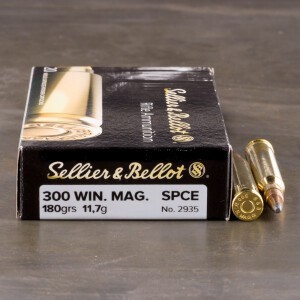 400rds – 300 Win Mag Sellier & Bellot 180gr. SPCE Ammo