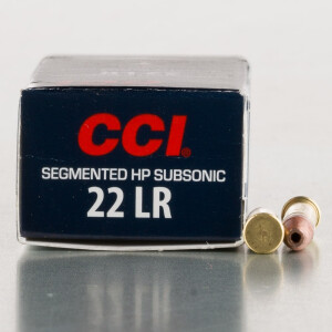 50rds – 22 LR CCI Subsonic 40gr. SHP Ammo