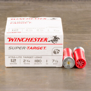 25rds – 12 Gauge Winchester Super-Target 2-3/4" 1oz. #7.5 Shot Ammo 25rds – 12 Gauge Winchester Super-Target 2-3/4" 1oz. #7.5 Shot Ammo
