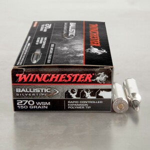 20rds – 270 WSM Winchester Ballistic Silvertip 150gr. Polymer Tip Ammo