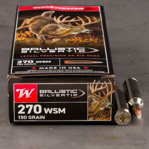 20rds – 270 WSM Winchester Ballistic Silvertip 150gr. Polymer Tip Ammo