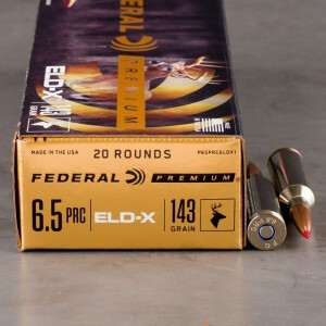 20rds – 6.5 PRC Federal 143gr. ELD-X Ammo