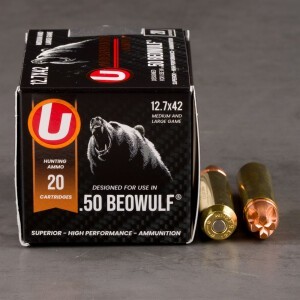 20rds – 50 Beowulf Underwood 350gr. Xtreme Penetrator Ammo