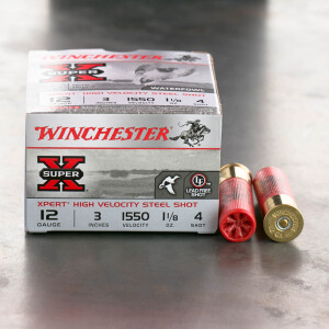 25rds – 12 Gauge Winchester Xpert High Velocity 3" 1-1/8 oz. #4 Steel Shot Ammo