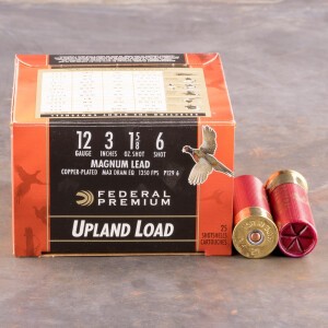 25rds – 12 Gauge Federal Wing-Shok High Velocity 3" 1-5/8oz. #6 Shot Ammo