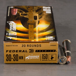 20rds – 30-30 Federal HammerDown 150gr. Bonded SP Ammo