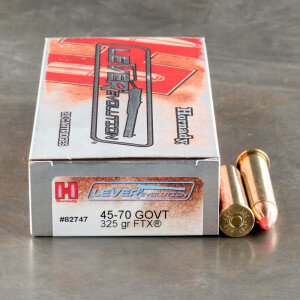 20rds - 45-70 Govt. Hornady LEVERevolution 325gr. FTX Ammo
