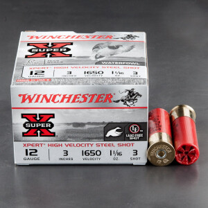 25rds – 12 Gauge Winchester Super-X Waterfowl 3" 1-1/16 oz. #3 Shot Ammo