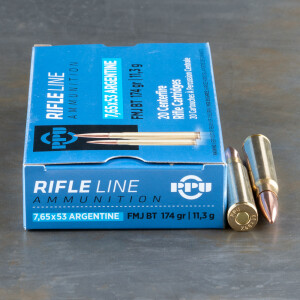 20rds - 7.65 Argentine Prvi Partizan 174gr. FMJ Ammo