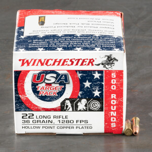 500rds – 22 LR Winchester USA Game & Target 36gr. CPHP Ammo