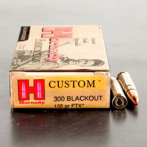 20rds – 300 AAC BLACKOUT Hornady 135gr. FTX Ammo