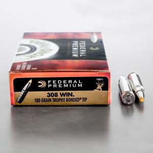 20rds – 308 Win Federal 180gr. Trophy Bonded Tip Ammo