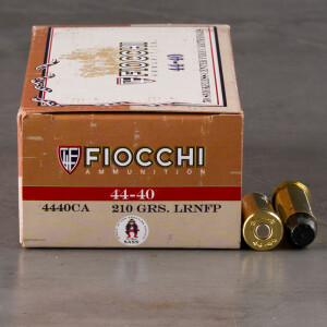 50rds – 44-40 Fiocchi Cowboy Action 210gr. LRN-FP Ammo
