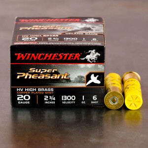 25rds – 20 Gauge Winchester Super Pheasant 2-3/4" 1 oz. #6 Shot Ammo