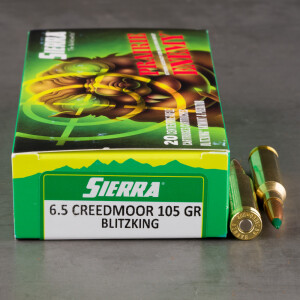 20rds – 6.5 Creedmoor Sierra Prairie Enemy 105gr. BlitzKing Ammo