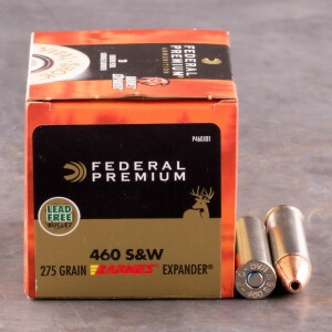 20rds - 460 S&W Mag Federal Vital-Shok 275gr. Barnes Expander HP Ammo