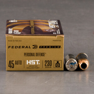 20rds - 45 ACP Federal Personal Defense HST 230gr. JHP Ammo