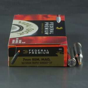 20rds - 7mm Rem Mag Federal Vital-Shok 160gr. Trophy Bonded Tip Polymer Tip Ammo