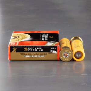 5rd - 20 Gauge Federal Premium 3" 3/4oz. Truball Rifled Slug HP Ammo