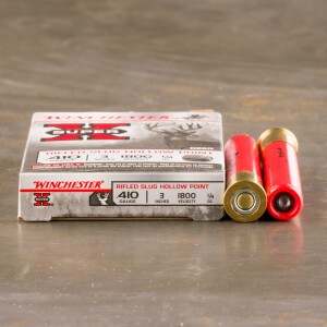 5rds - .410 Gauge Winchester 3" 1/4 oz. Rifled HP Slug Ammo
