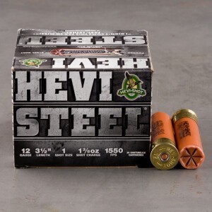 25rds – 12 Gauge Hevi-Steel 3-1/2" 1-3/8oz. #1 Steel Shot Ammo