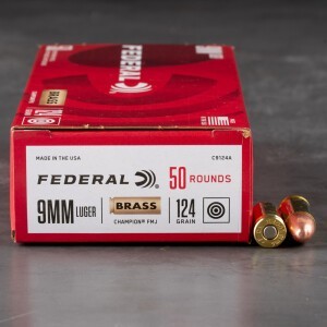 50rds – 9mm Federal Champion 124gr. FMJ Ammo