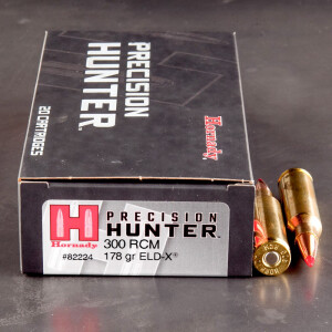 20rds - 300 RCM Hornady Precision Hunter 178 Grain ELD-X Ammo