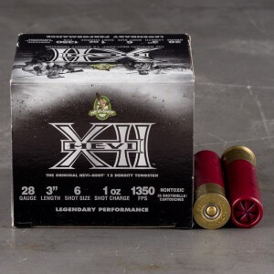 25rds – 28 Gauge Hevi-XII 3" 1oz. #6 Tungsten Shot Ammo