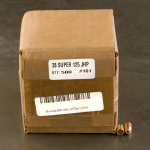 500pcs - 38 Super .356" Dia 125gr. Zero JHP Bullets