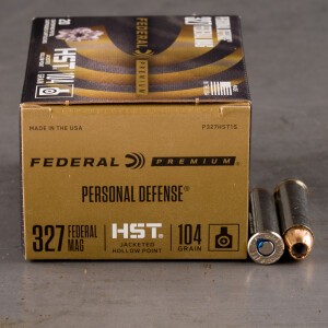 20rds – 327 Federal Magnum Federal Personal Defense HST 104gr. JHP Ammo