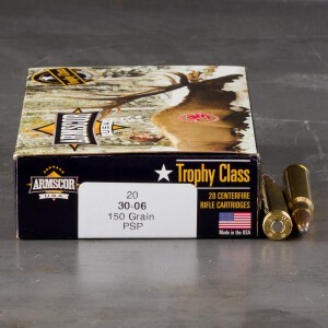 20rds – 30-06 Armscor USA 150gr. PSP Ammo
