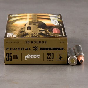 20rds – 35 Remington Federal HammerDown 220gr. Bonded SP Ammo