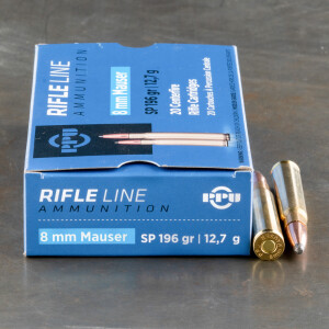 20rds - 8mm Mauser Prvi Partizan 196gr. Soft Point Ammo