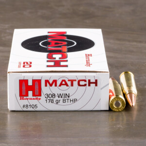 200rds – 308 Win Hornady Match 178gr. BTHP Ammo