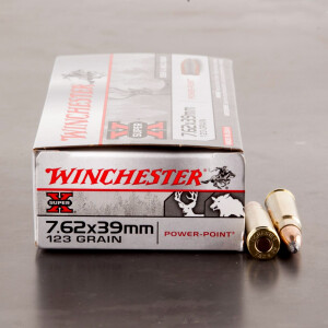 20rds - 7.62x39 Winchester Super-X 123gr. Soft Point Ammo