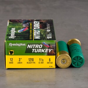 10rds - 12 Gauge Remington Nitro Turkey 3" 1 7/8oz. #6 Shot Ammo